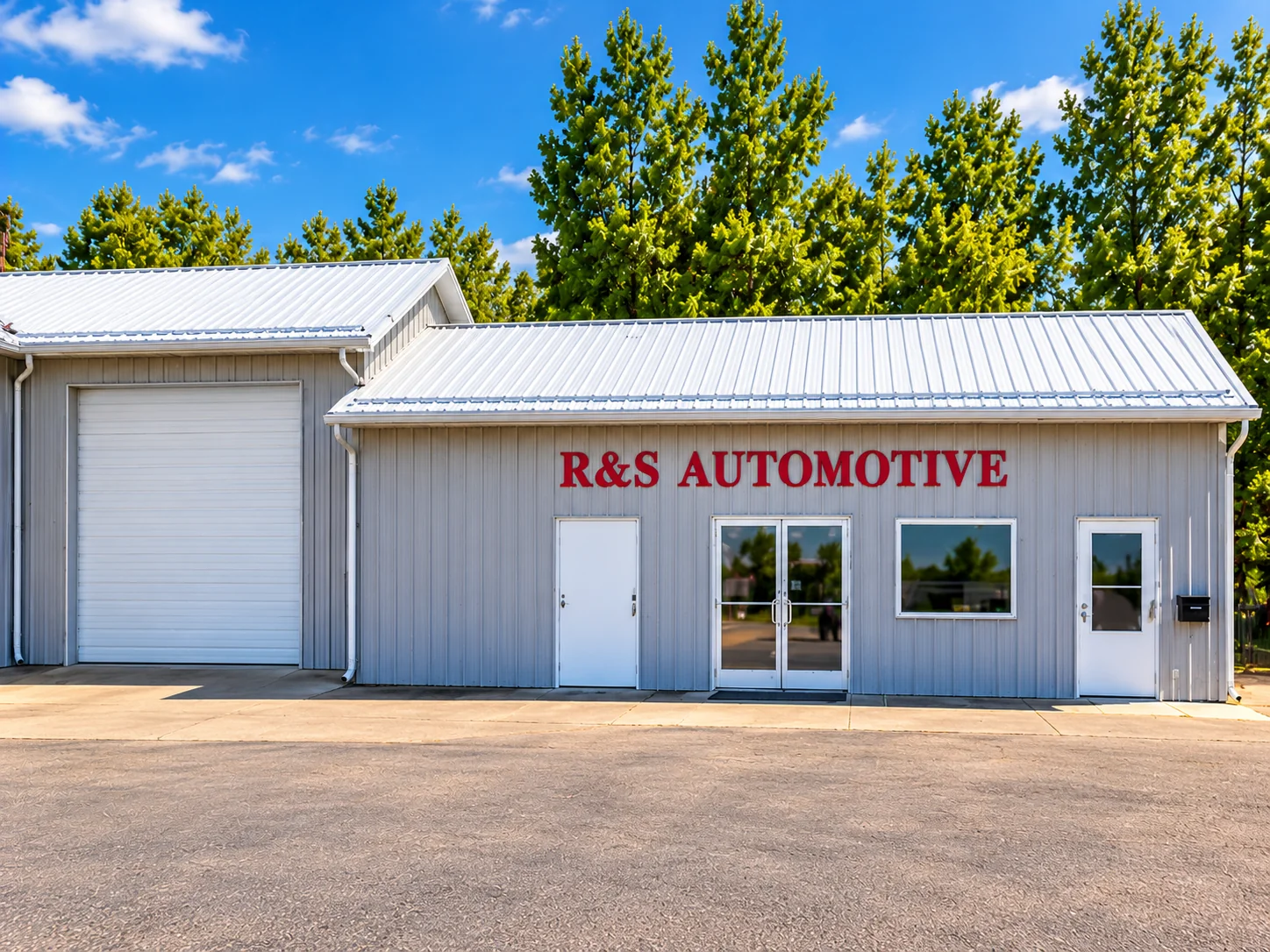 AI-generated view inspired by the R & S Automotive storefront